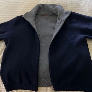 Wool Zip Up Cardigan